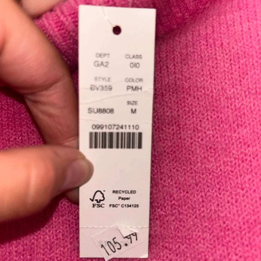 J. Crew Vibrant Pink Turtleneck Sweater - Picture 4 of 5